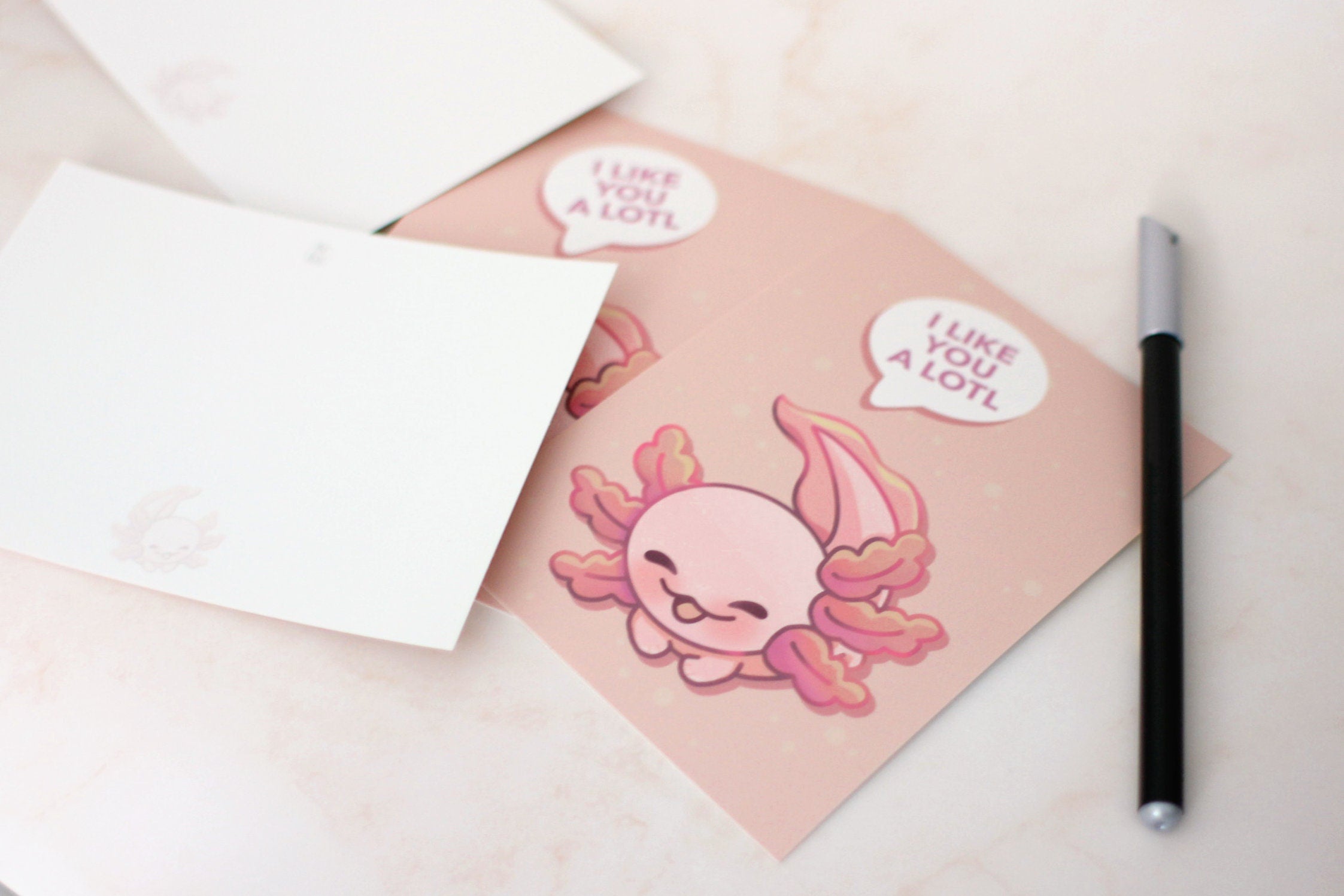 miamouz-postcards-i-like-you-a-lotl-axolotl-a6 image 3