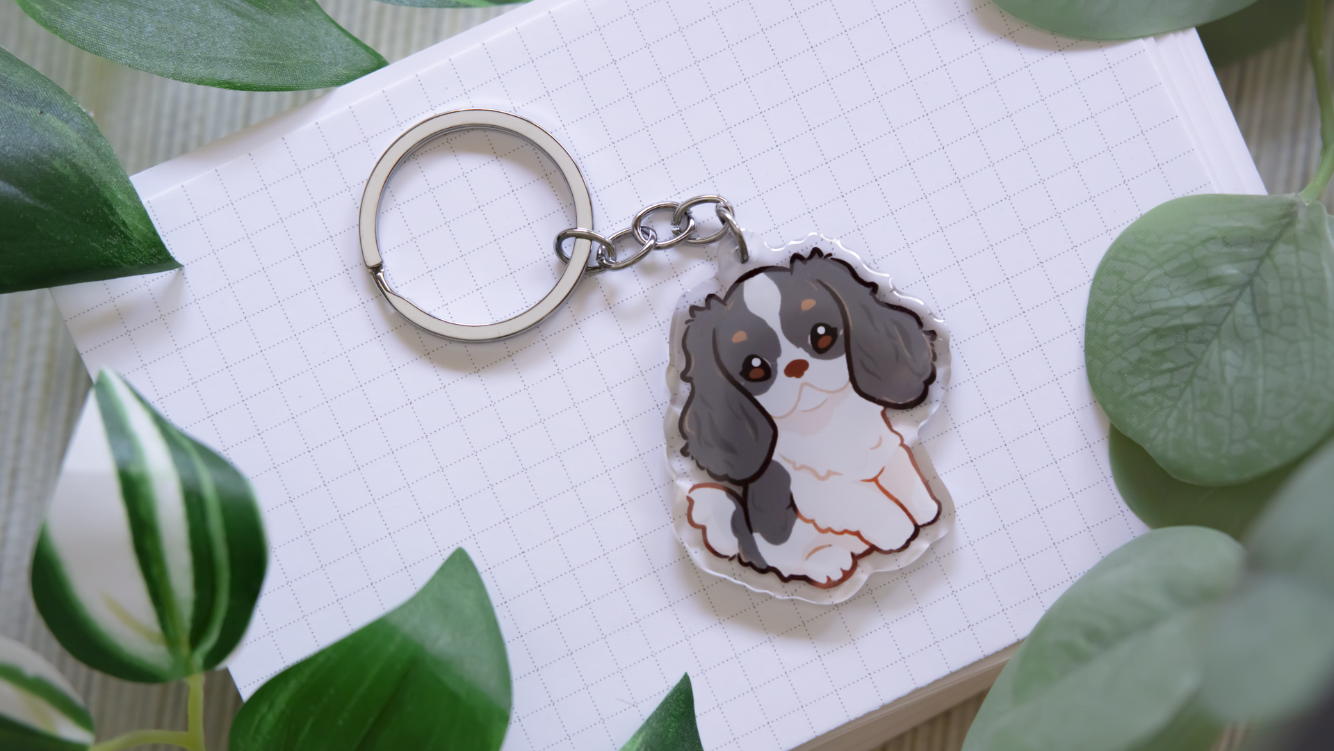 miamouz-keychains-cavalier-king-charles-schl-sselanh-nger-rot-wei image 3