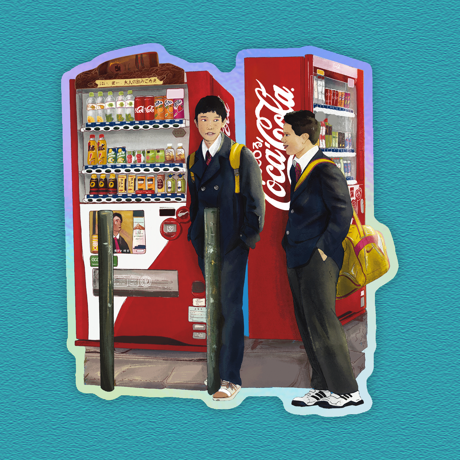 kabujiro-vending-machine-boys-sticker-holo-jumbo image 1
