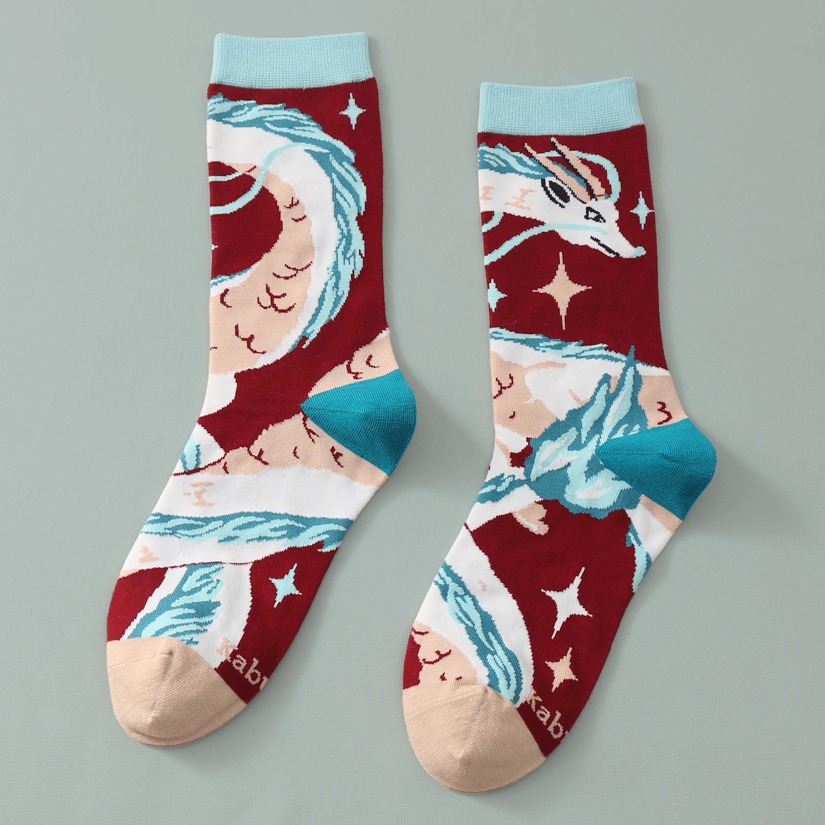 kabujiro-socks-red-dragon-art-socken-baumwolle-37-43 image 2