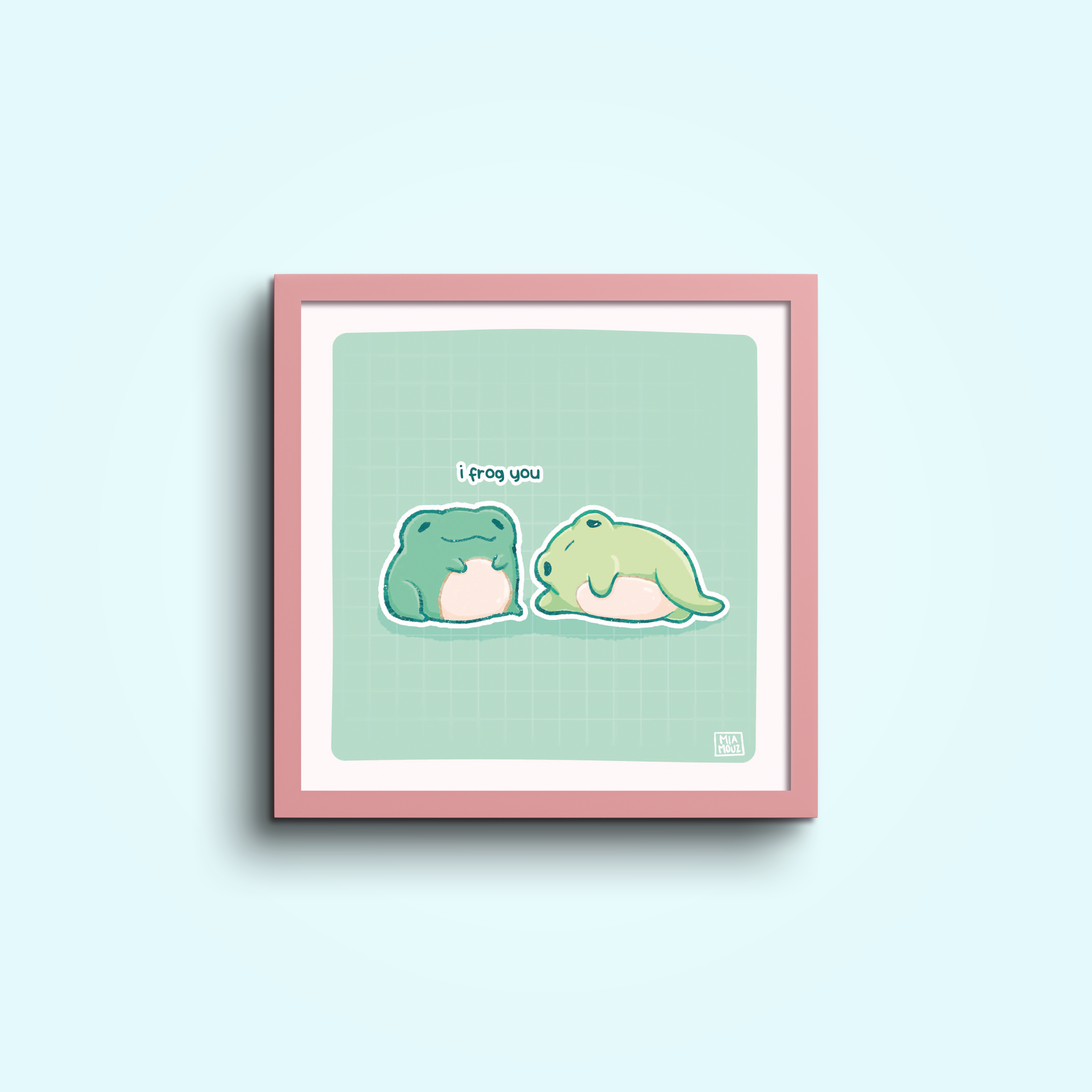 miamouz-i-frog-you-art-print-frosch-pastell-15x15 image 2
