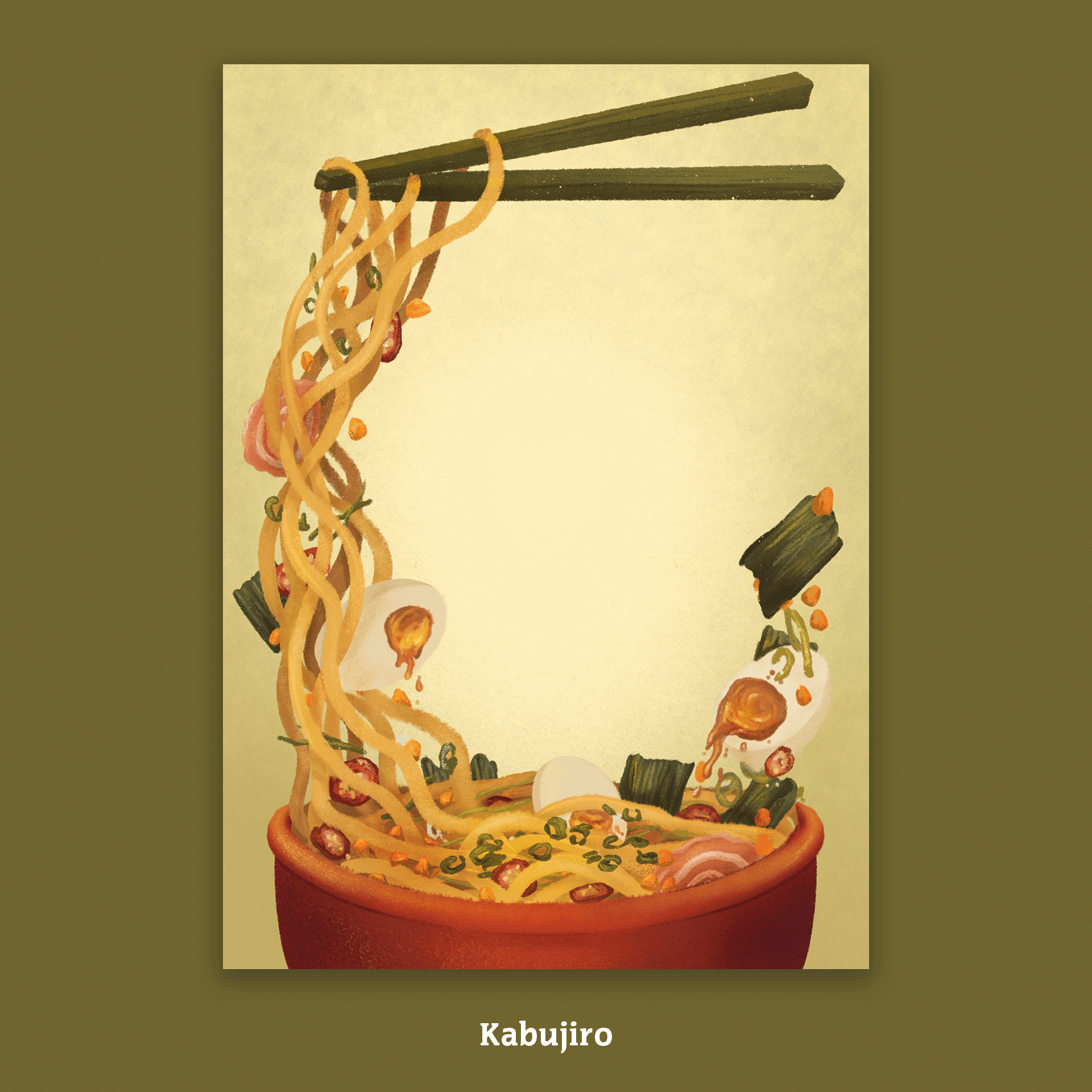 kabujiro-ramen-bowl-a6-notizblock-50-seiten-japan-design image 1