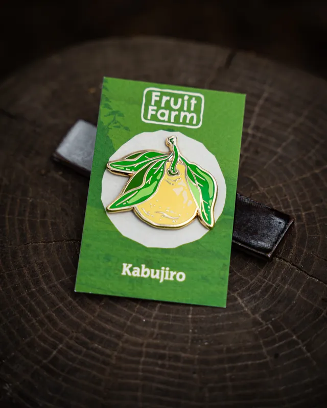 kabujiro-enamel-pins-yuzu-fruit-farm-pin-anstecker-frucht image 1