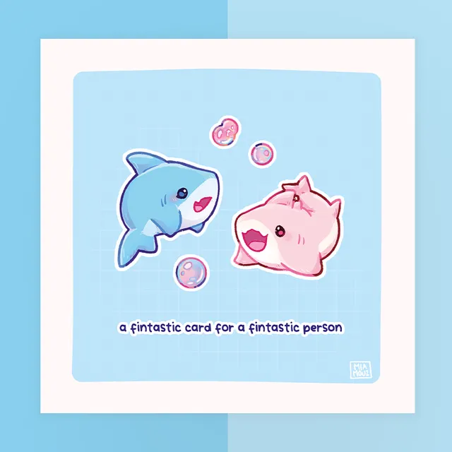 miamouz-a-fintastic-card-art-print-haie-15x15 image 1
