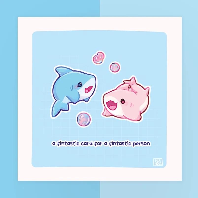 miamouz-a-fintastic-card-art-print-haie-15x15 image 1