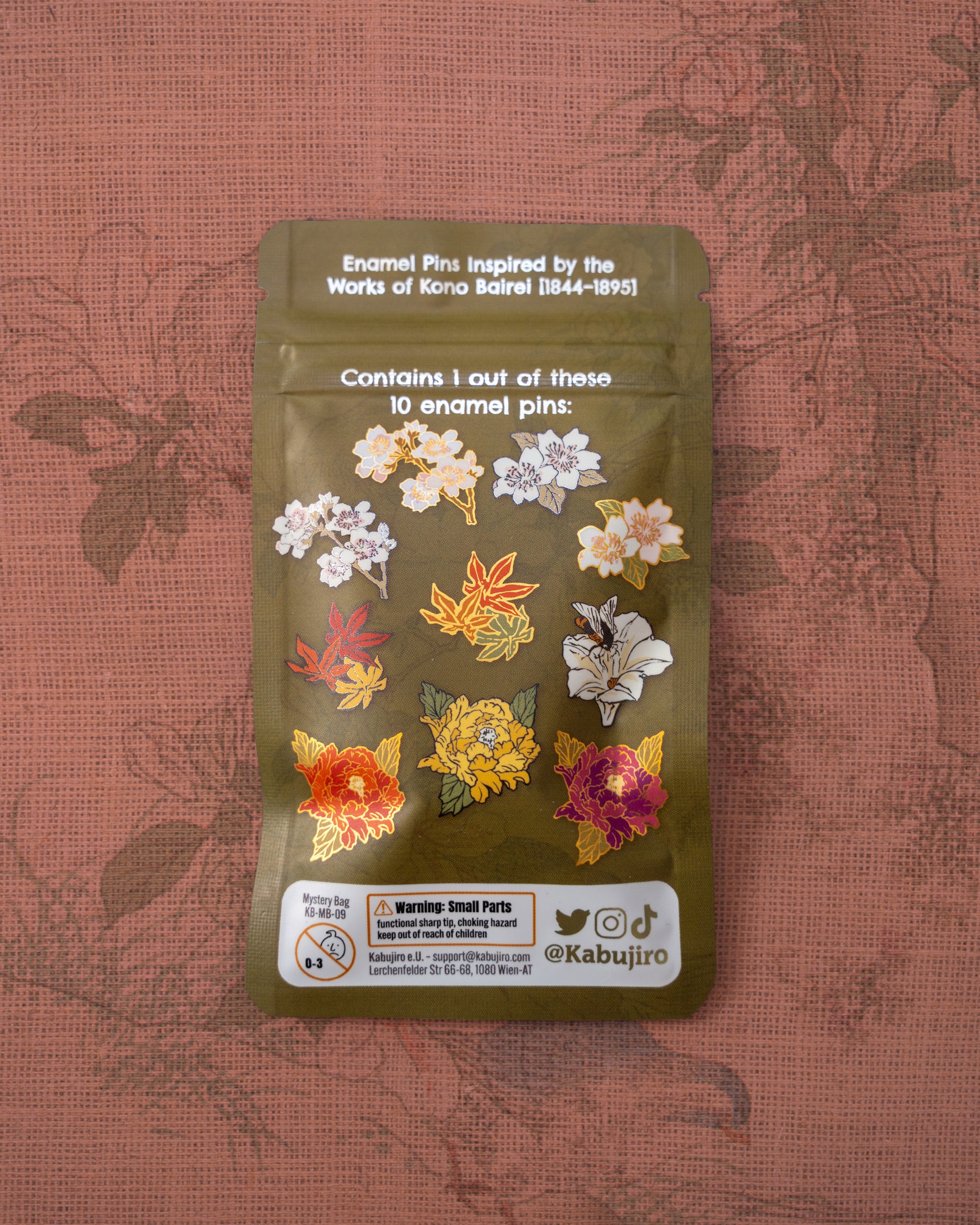kabujiro-ukiyo-e-flowers-emaille-pin-blind-bag-berraschung image 2