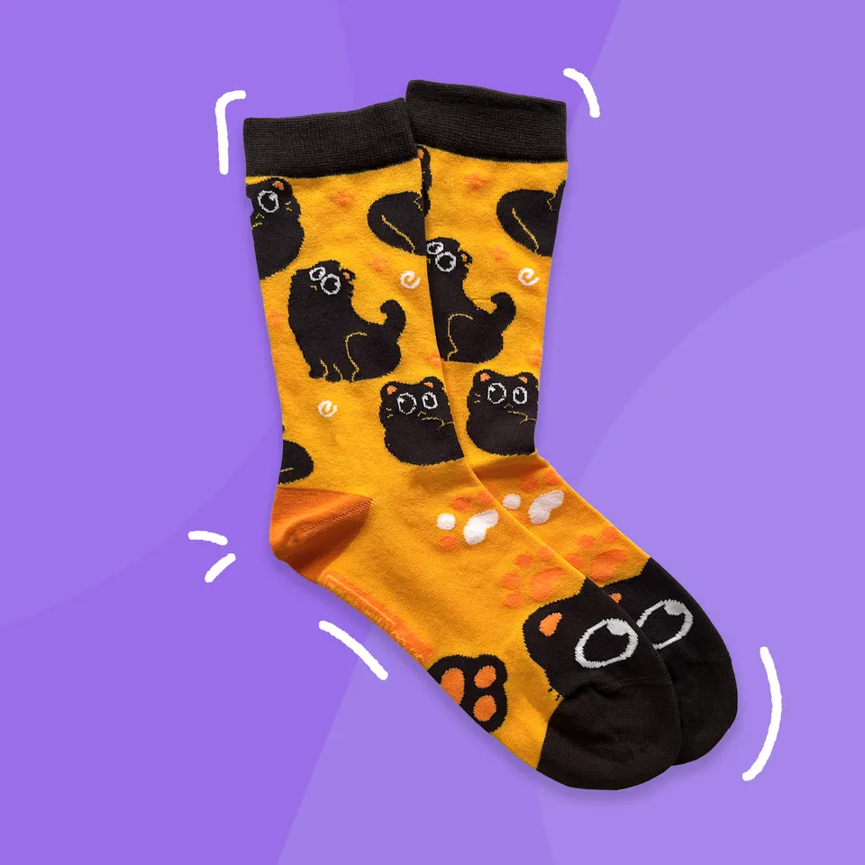miamouz-socks-black-cat-socken-eu-40-44-baumwolle image 1