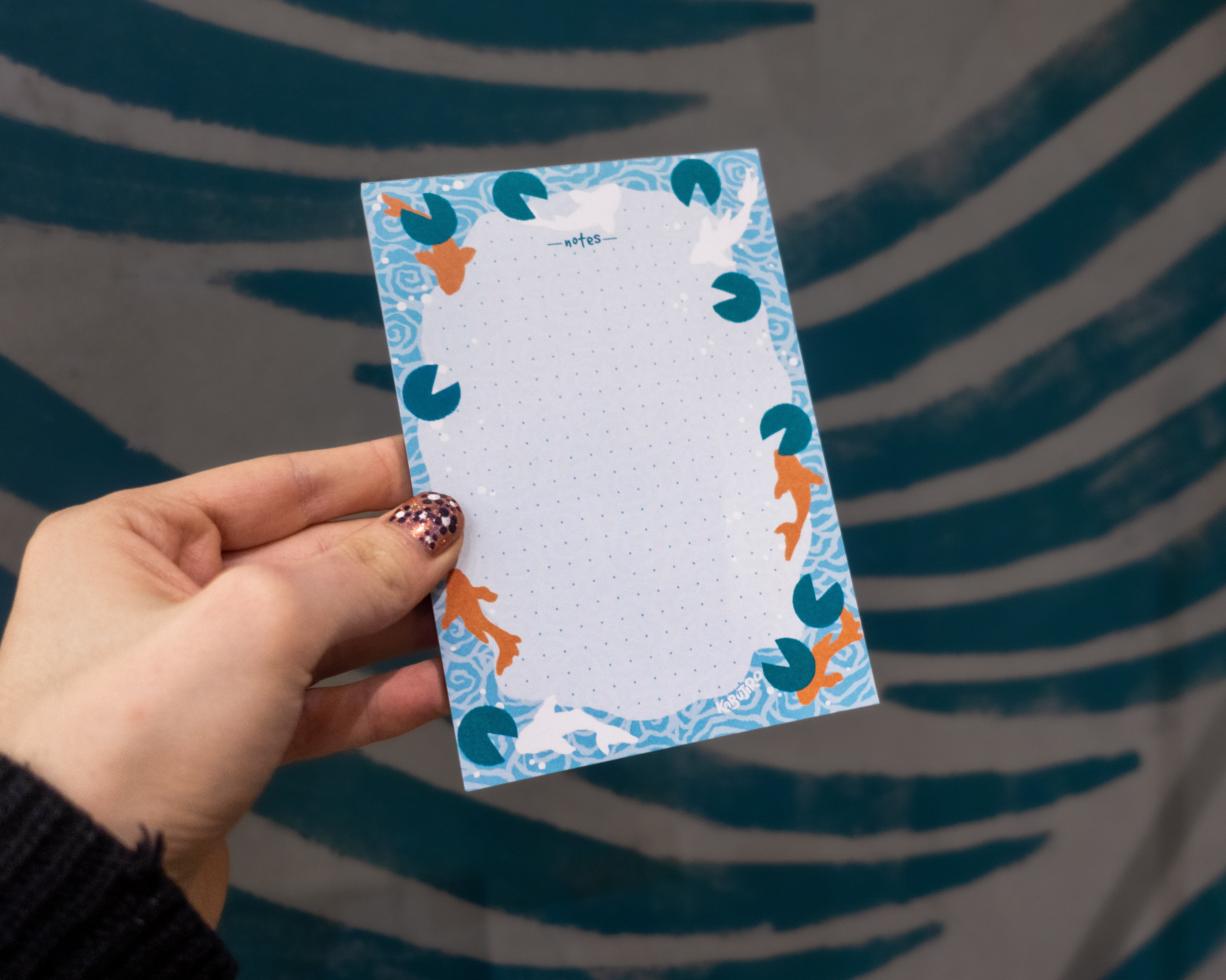 kabujiro-notepads-koi-pond-notizblock-a6-dotted-koi image 2