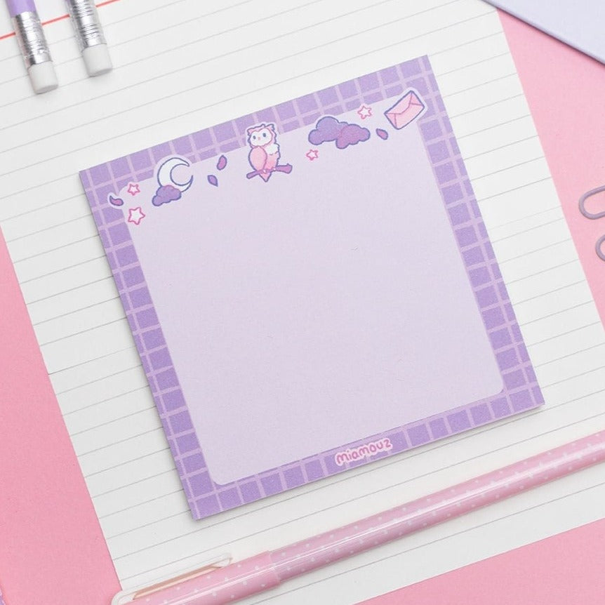 miamouz-magical-owl-notizblock-10x10-cm-50-seiten image 2