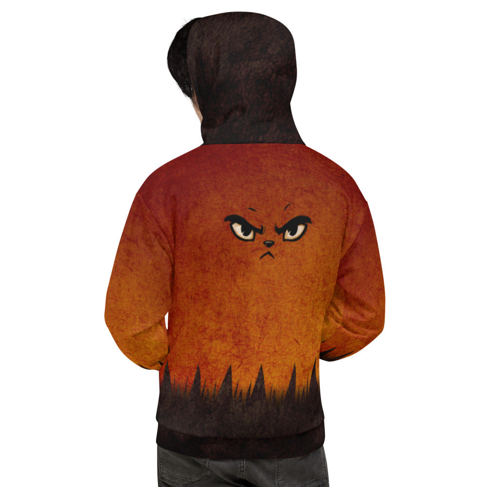 howling-riot-angry-fox-face-hoodie-kapuzenpullover image 2