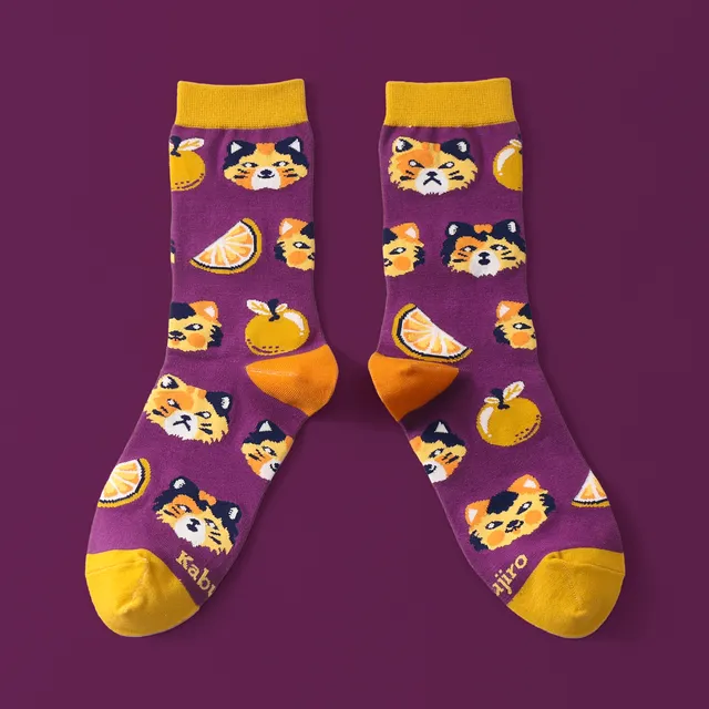kabujiro-socks-citrus-cats-socken-baumwolle-37-43 image 1