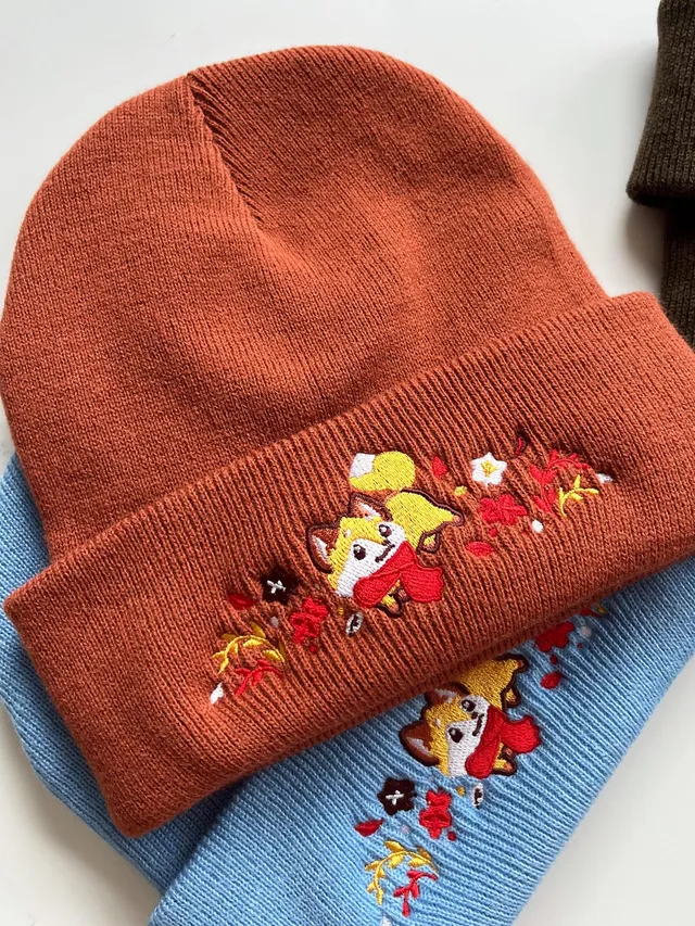 miamouz-foxy-fall-beanie-m-tze-rostbraun-fuchs-stickerei image 1