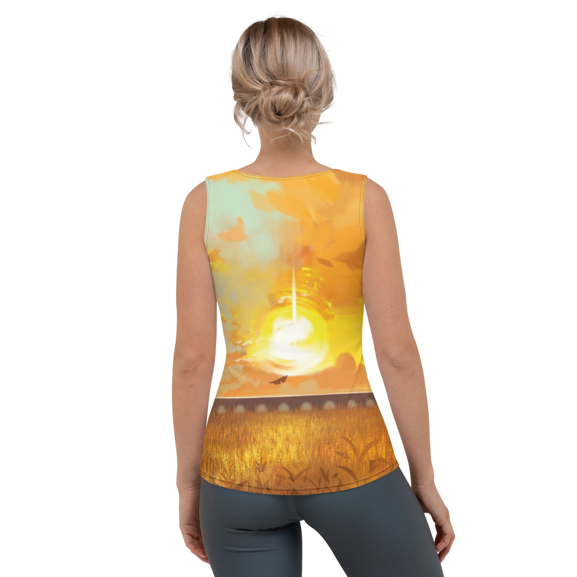 howling-riot-sunset-pondering-tank-top-stretch-gr-xs image 2