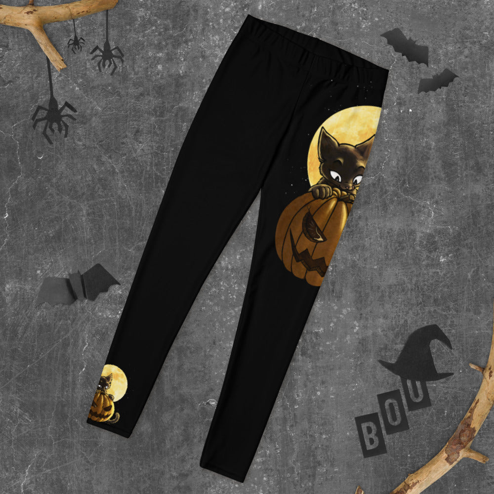 howling-riot-halloween-pumpkin-cat-leggings-gr-m-stretch image 4