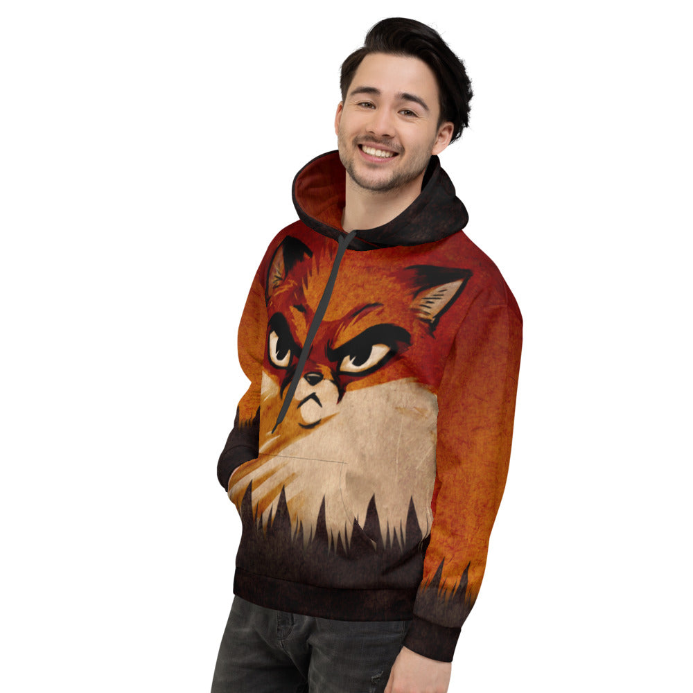 howling-riot-angry-fox-face-hoodie-kapuzenpullover image 4