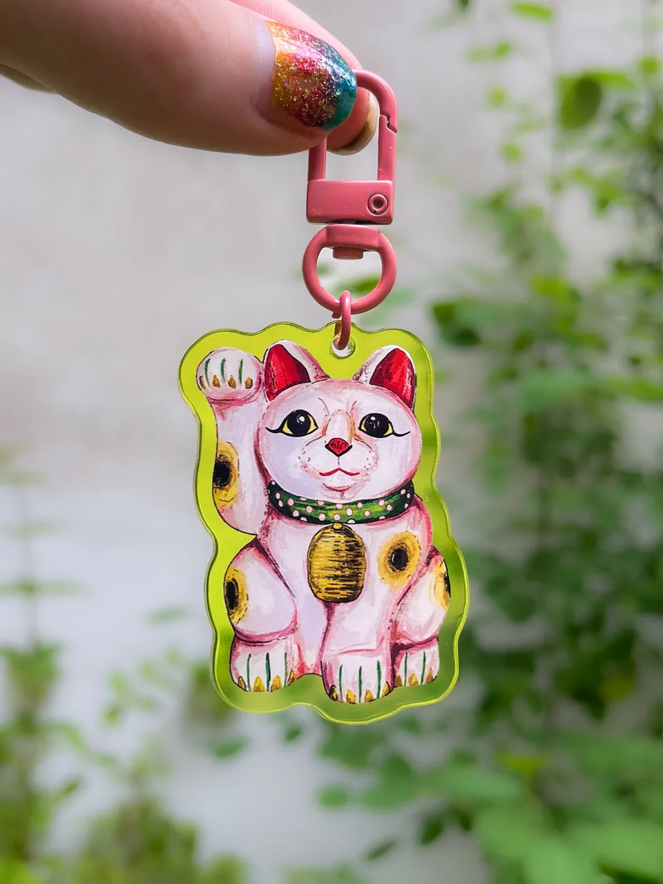 kabujiro-charms-white-lucky-cat-anh-nger-wei-5cm image 1