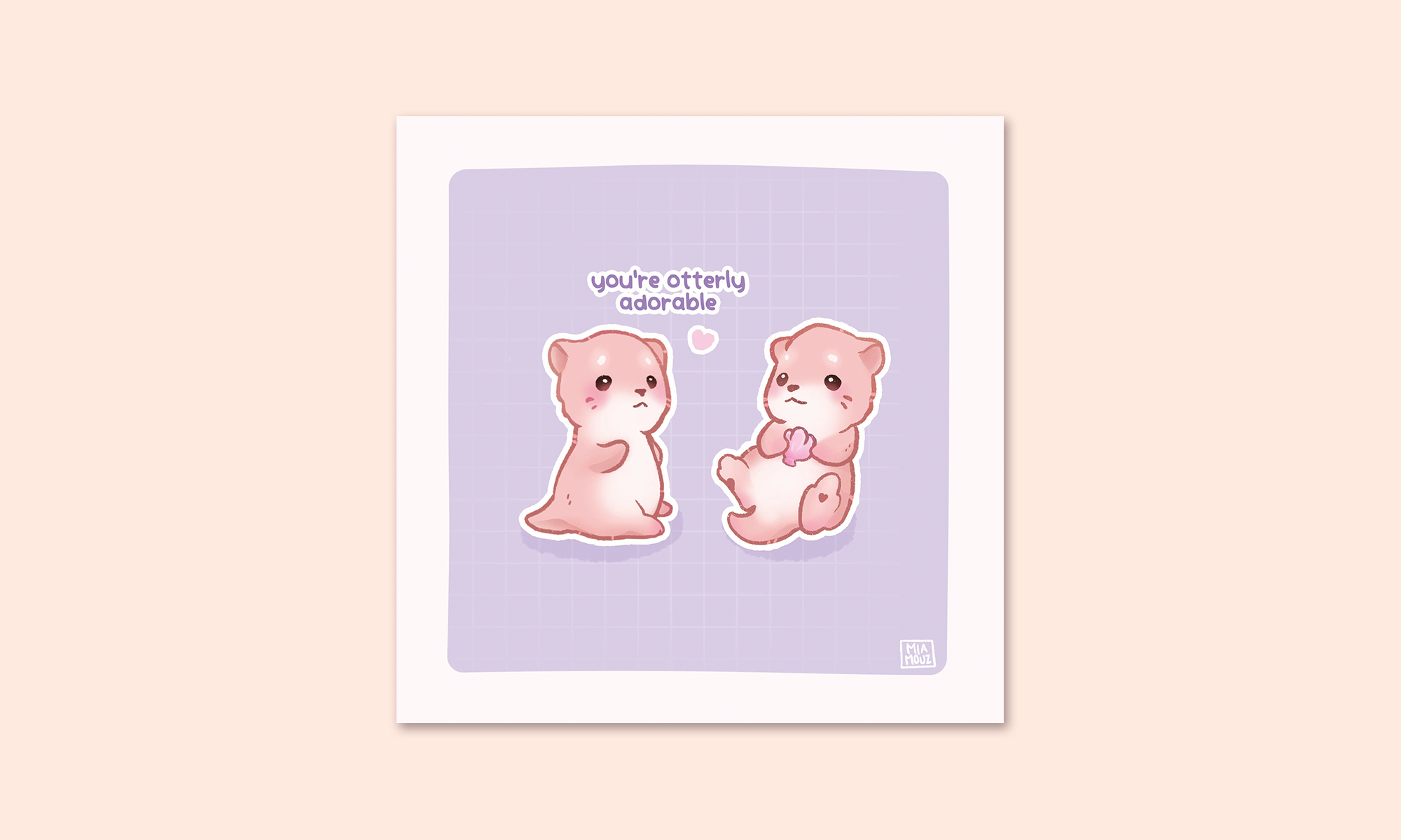miamouz-prints-youre-otterly-adorable-art-print-15x15 image 3