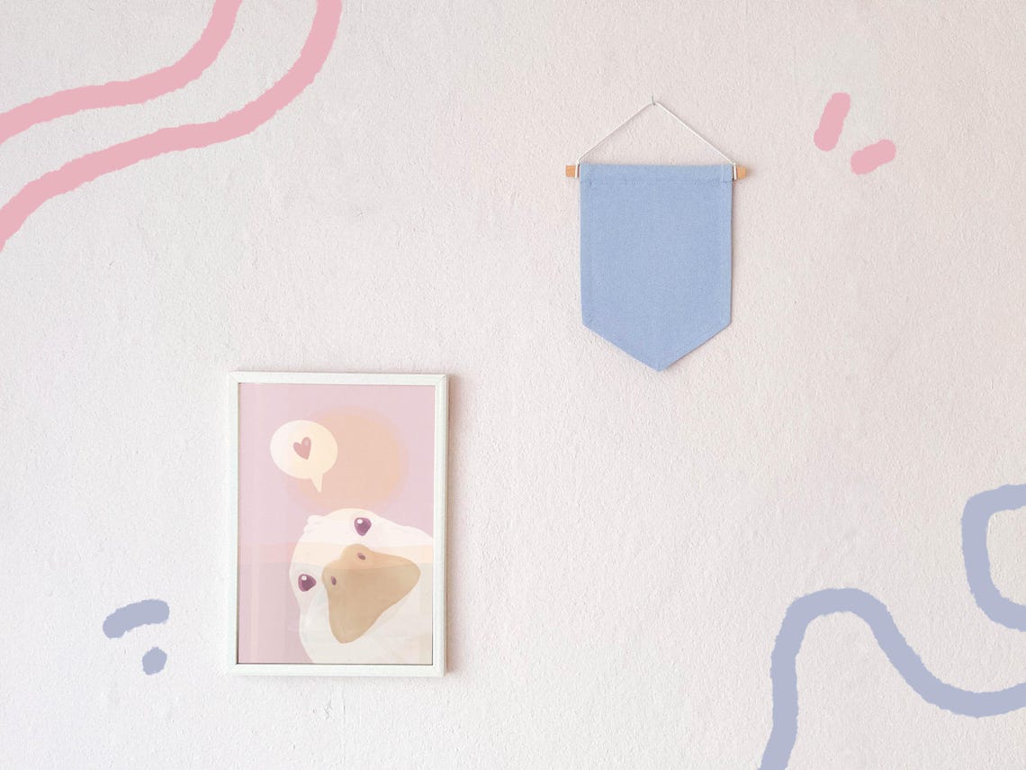 miamouz-pin-banner-hellblau-canvas-gro-21x30cm-handmade image 5