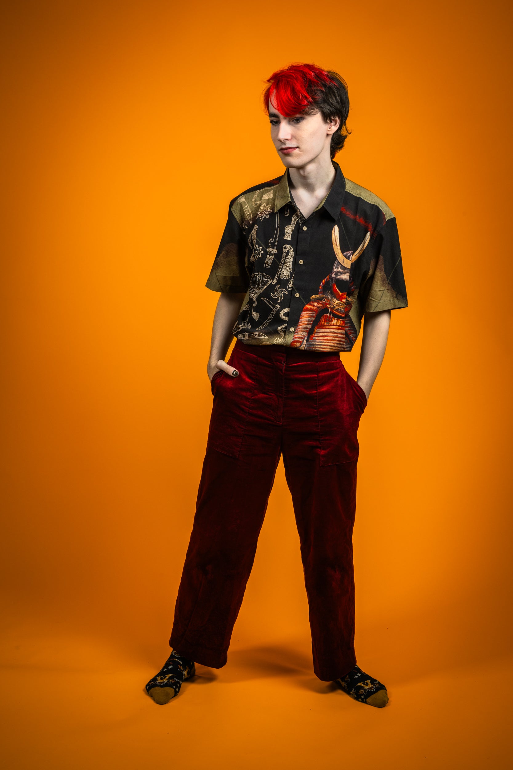 kabujiro-clothing-samurai-tiger-hemd-rayon-baumwolle-unisex image 3