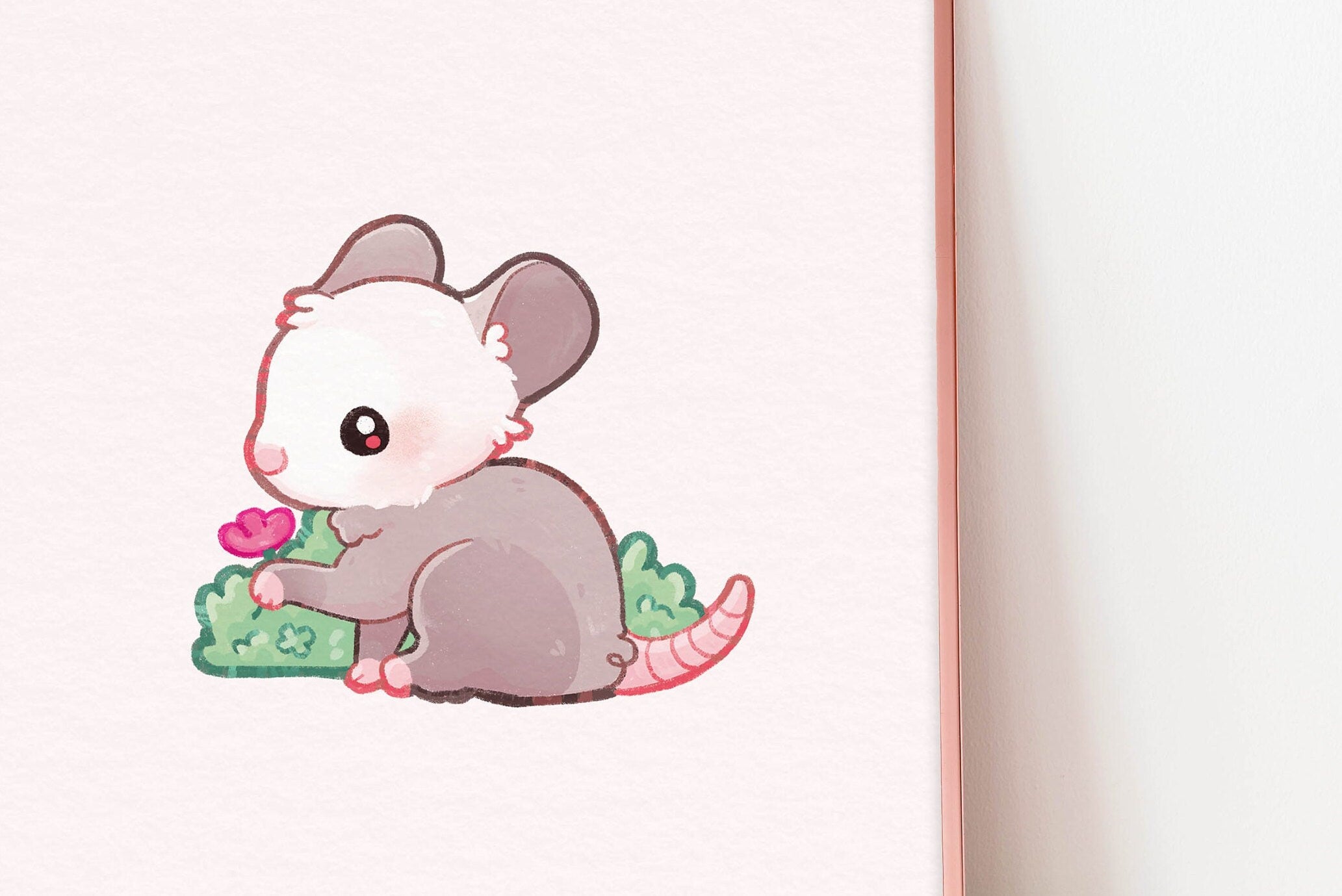 miamouz-prints-opossum-kunstdruck-14-8x14-8-pastell image 3