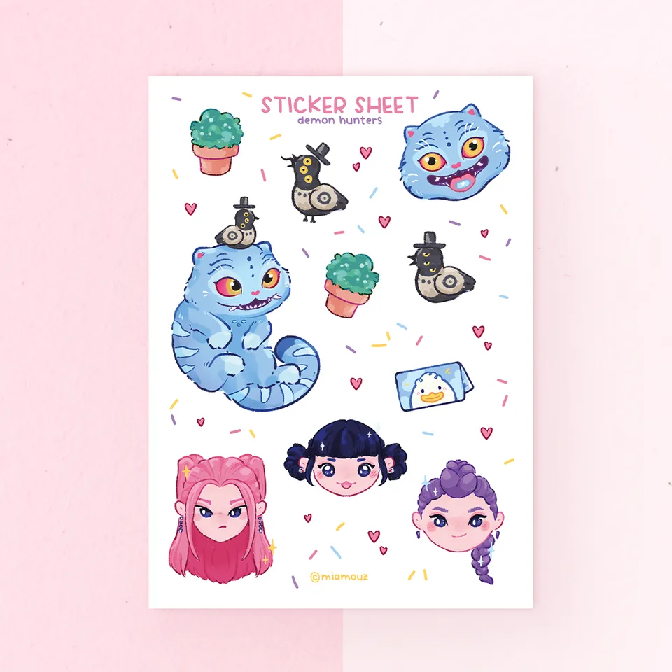 miamouz-sticker-sheet-kpop-a6-stickerbogen-matt-vinyl image 1
