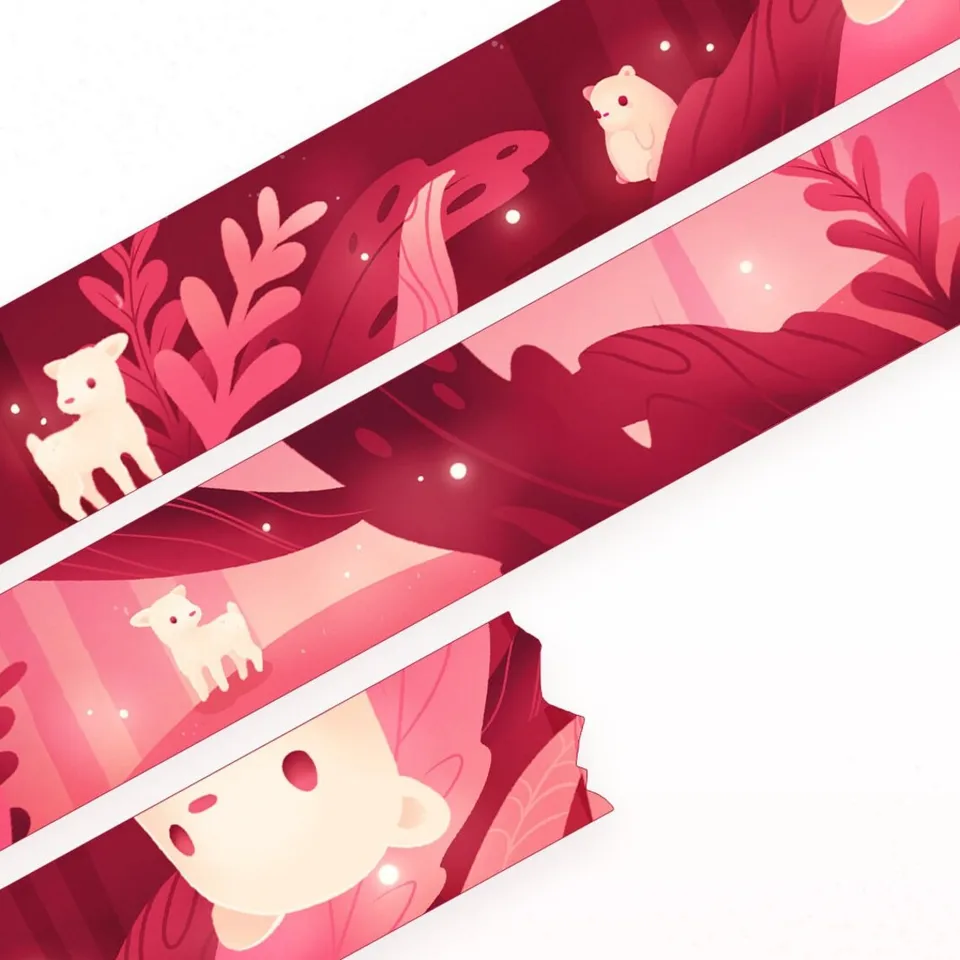 miamouz-bear-magic-forest-washi-tape-10m-x-15mm image 1