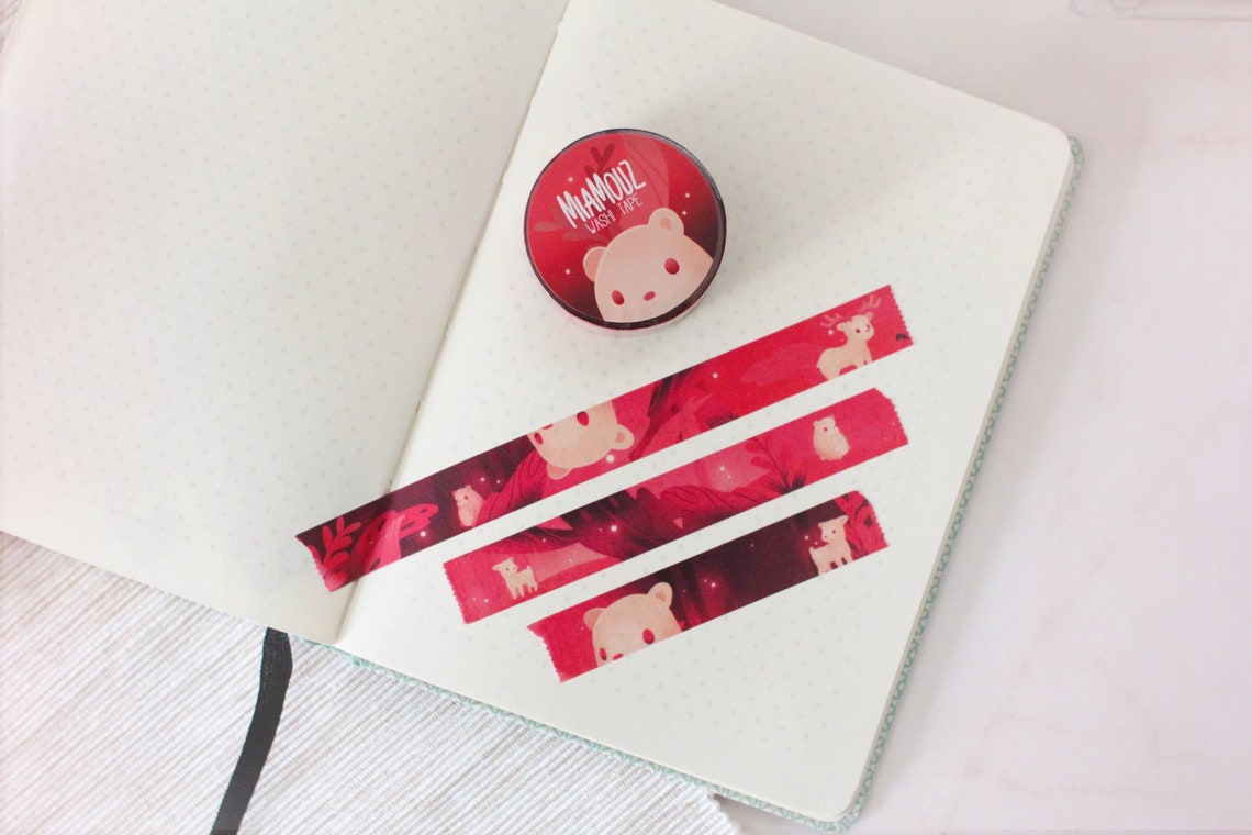 miamouz-bear-magic-forest-washi-tape-10m-x-15mm image 3