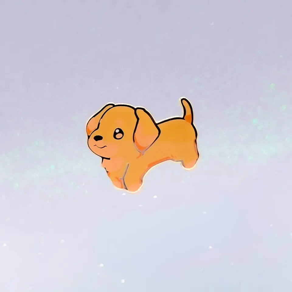 miamouz-dachshund-cream-emaille-pin-dackel-35mm image 1