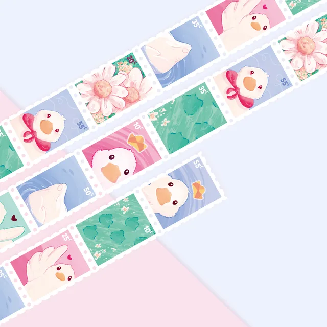 miamouz-washi-tape-duck-stamp-masking-tape-10m-ente image 1