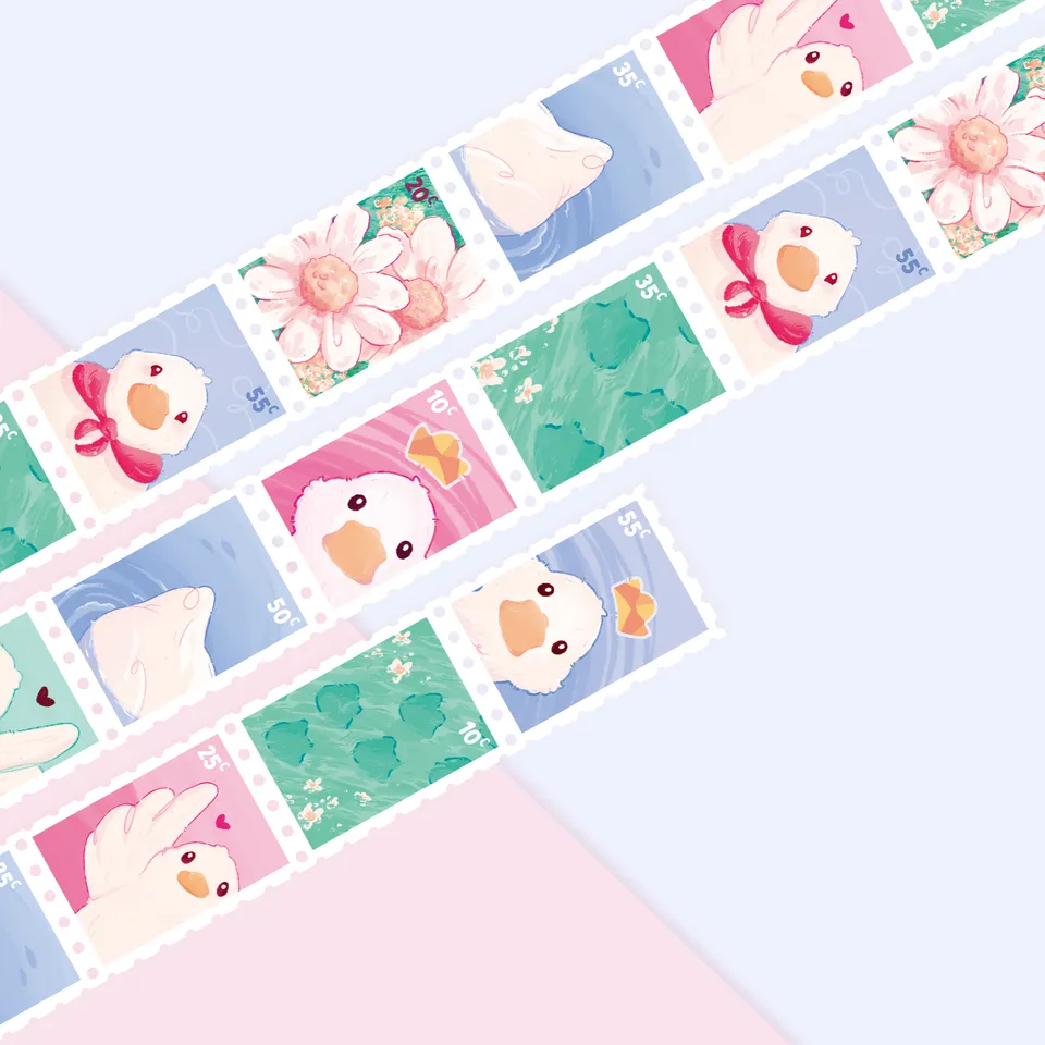 miamouz-washi-tape-duck-stamp-masking-tape-10m-ente image 1