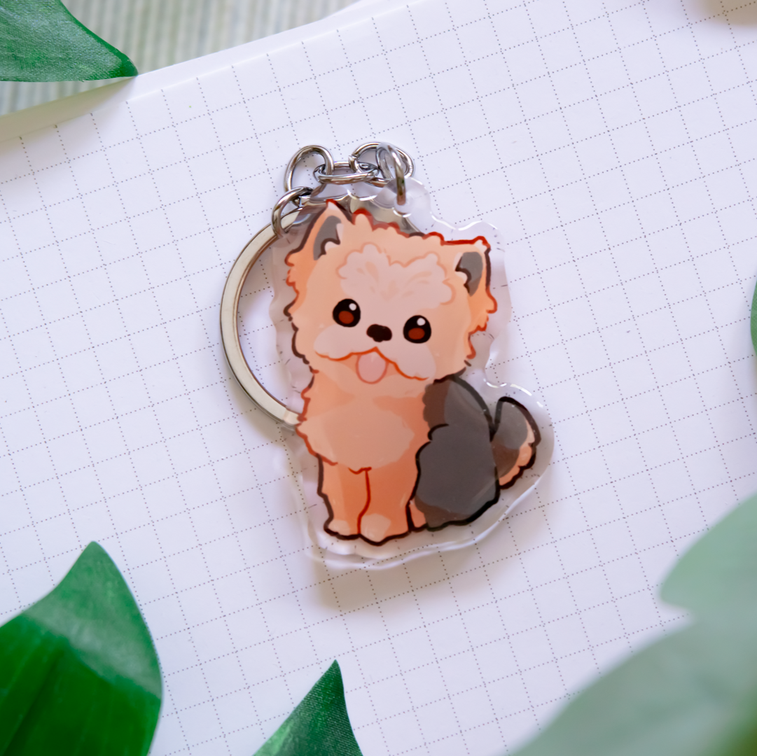 miamouz-keychains-yorkshire-terrier-schl-sselanh-nger-acryl-5-cm image 1