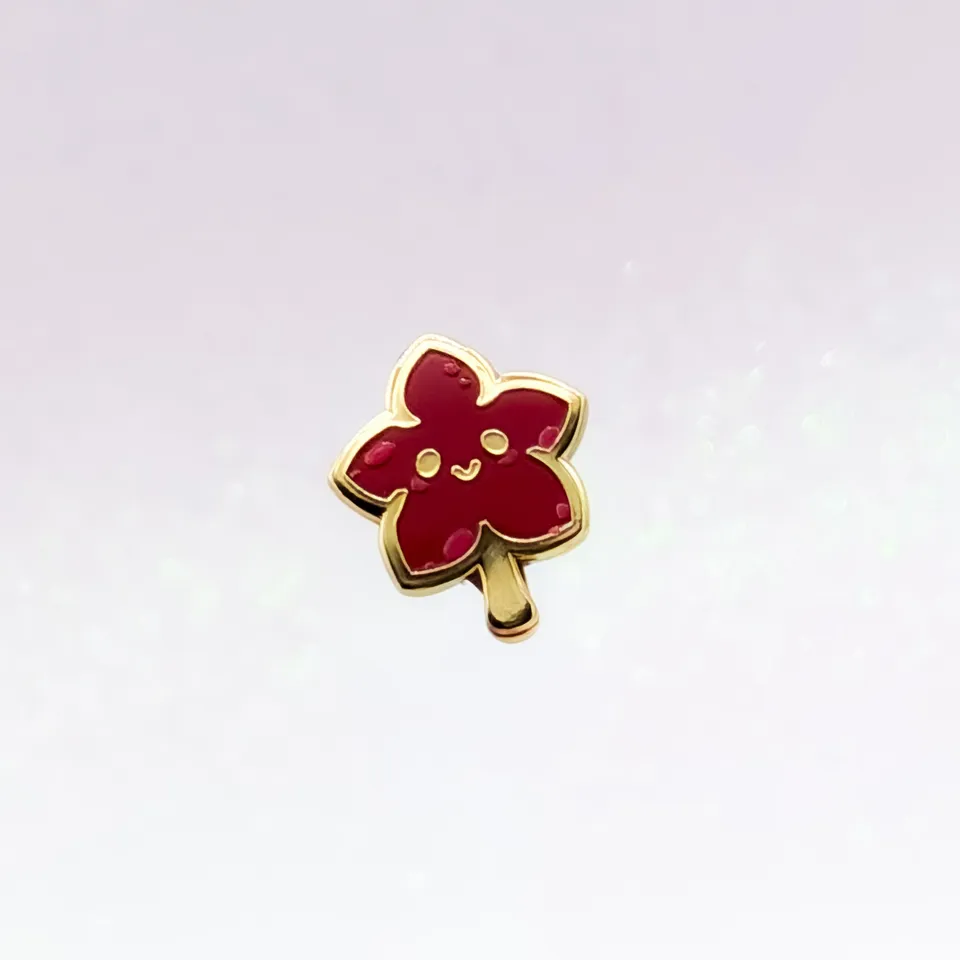 miamouz-happy-maple-leaf-mini-emaille-pin-18-mm image 1