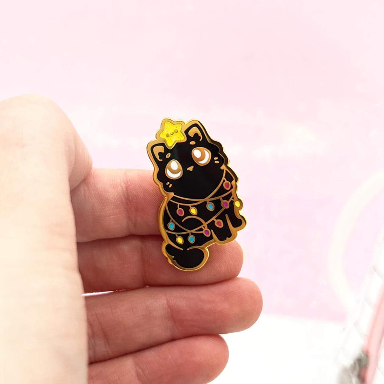 miamouz-christmas-tree-cat-emaille-pin-katzen-anstecker-normal-quality image 1
