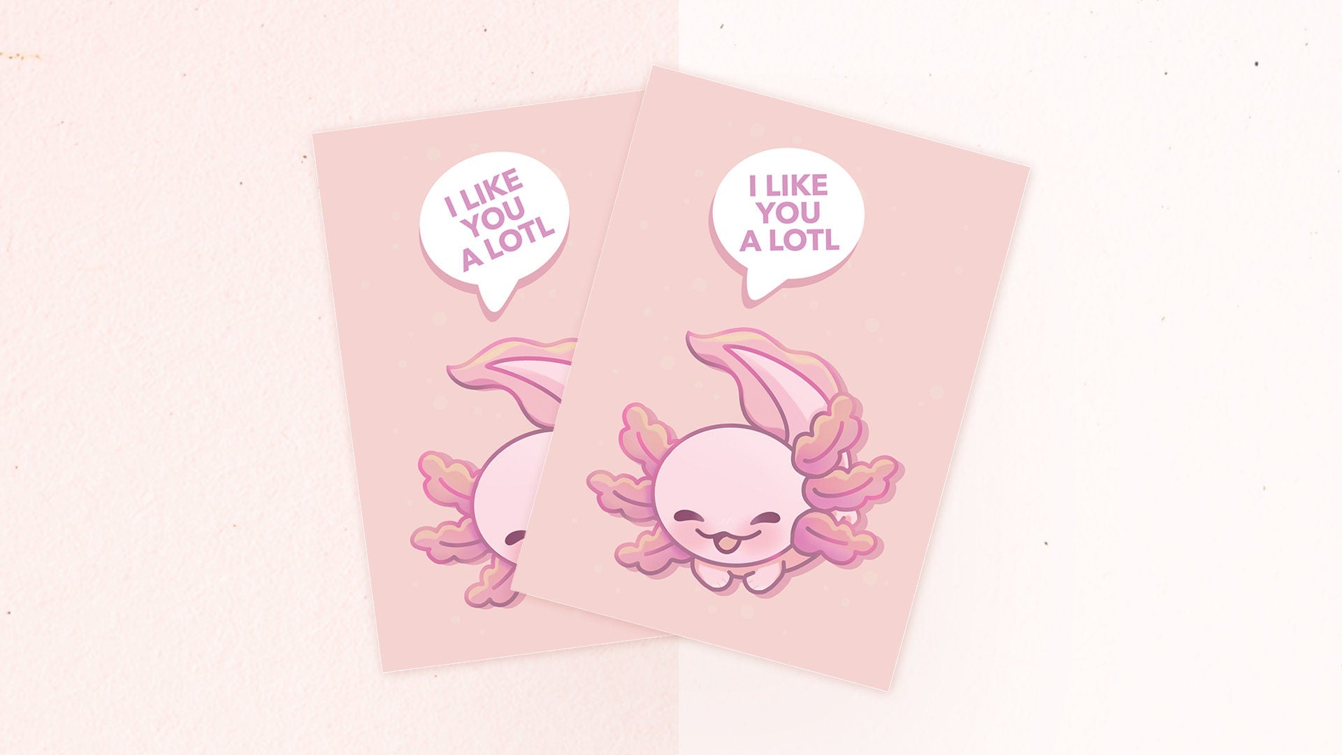 miamouz-postcards-i-like-you-a-lotl-axolotl-a6 image 2