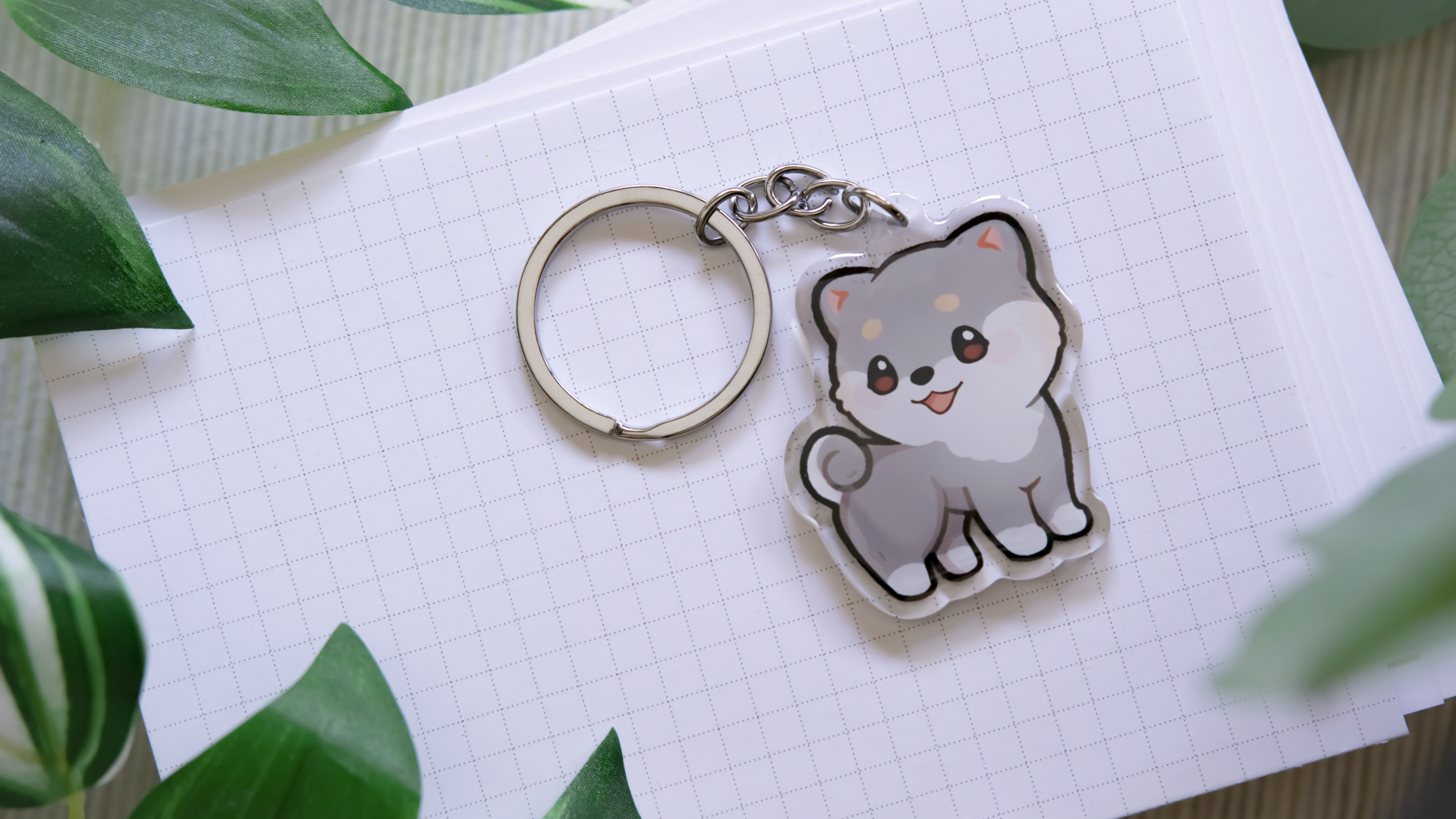 miamouz-shiba-inu-schl-sselanh-nger-rot-wei-acryl-5cm image 3