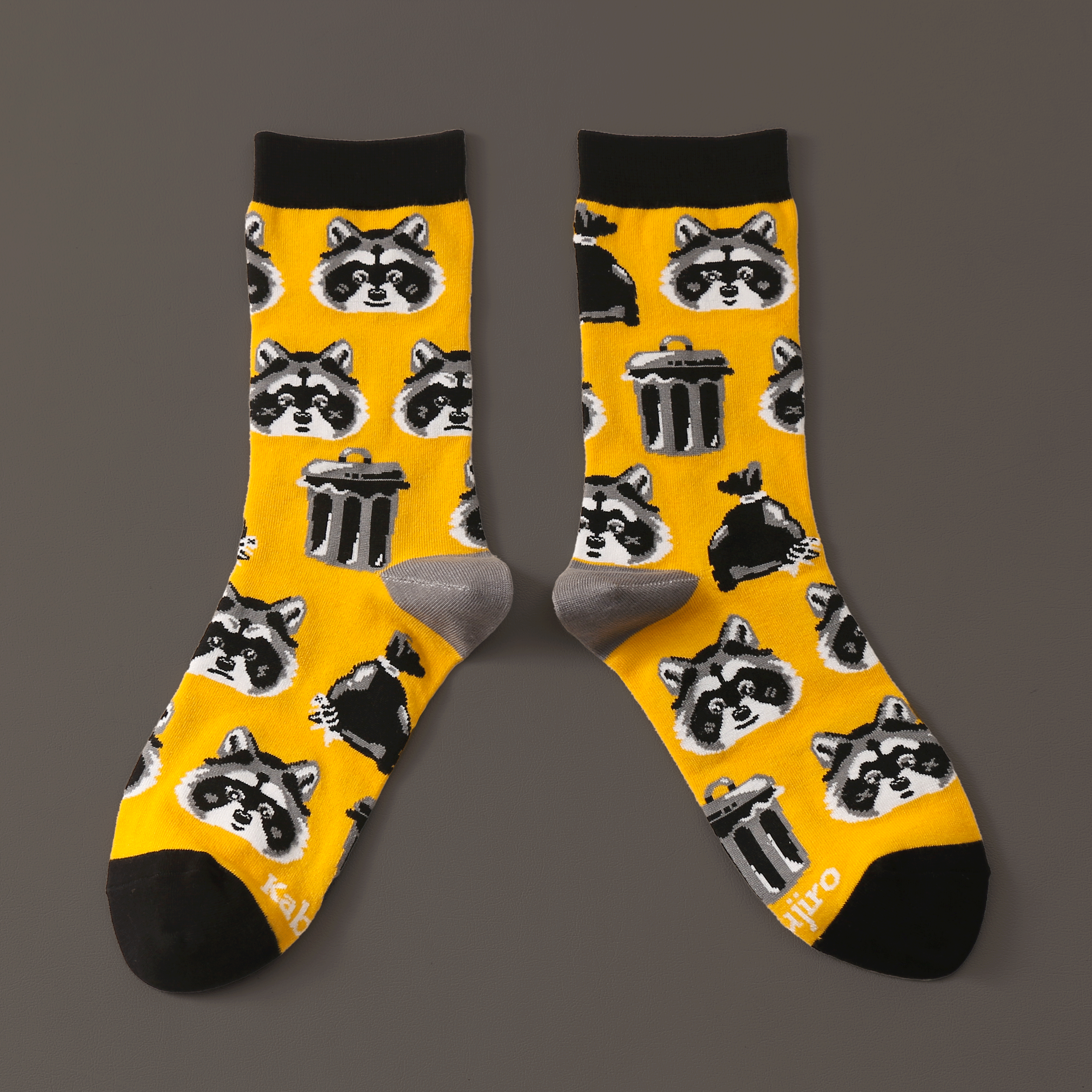 kabujiro-socks-trash-raccoons-socken-37-43-baumwolle image 2