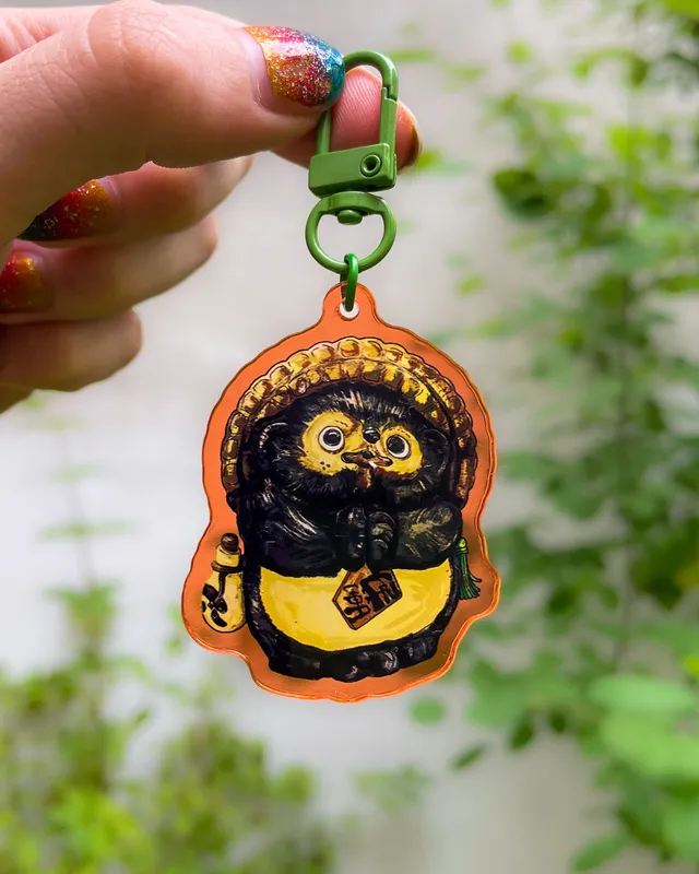 kabujiro-charms-tanuki-statue-acryl-charm-5cm image 1