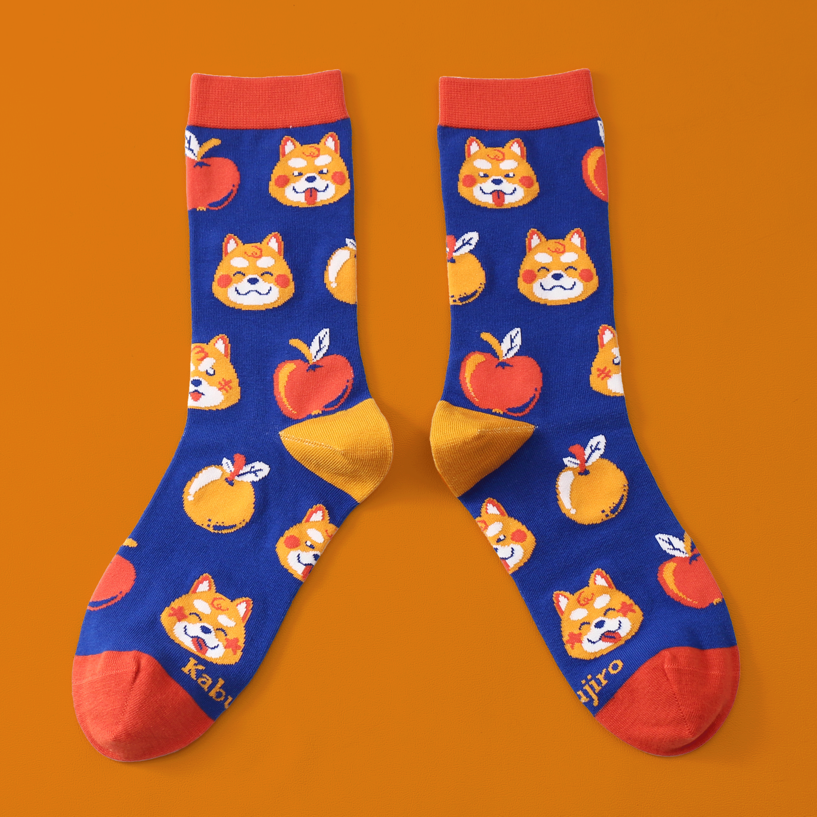 kabujiro-apple-shiba-art-socken-eu-37-43-baumwolle image 1