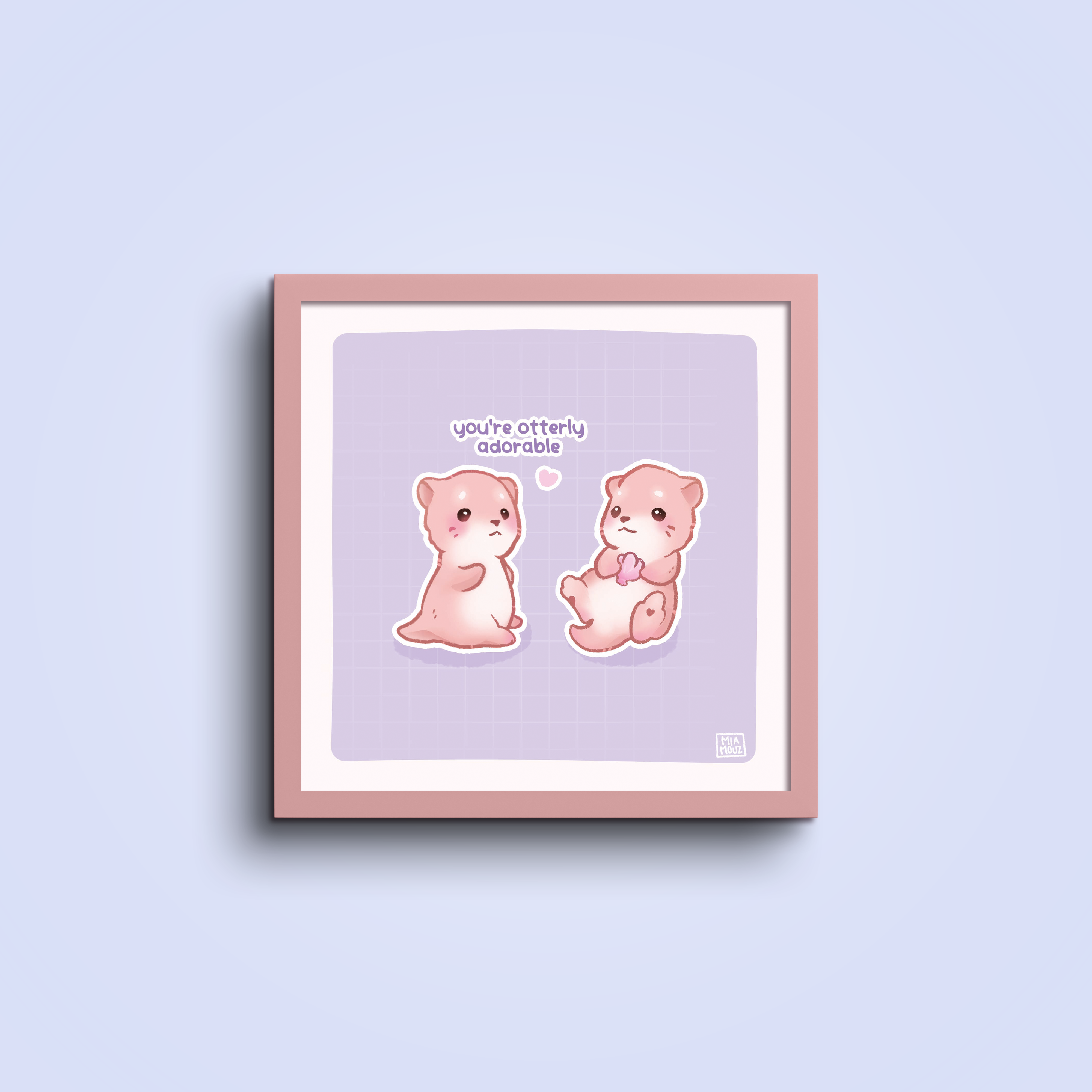 miamouz-prints-youre-otterly-adorable-art-print-15x15 image 2