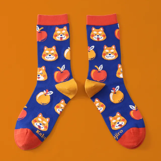 kabujiro-apple-shiba-art-socken-eu-37-43-baumwolle image 1