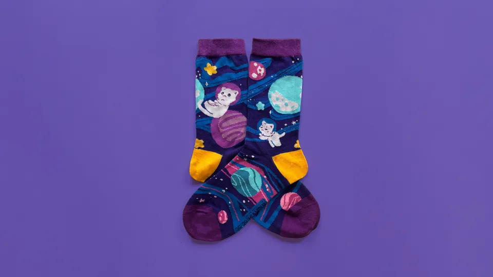miamouz-socken-space-cat-bunt-eu-35-39-katzen image 1