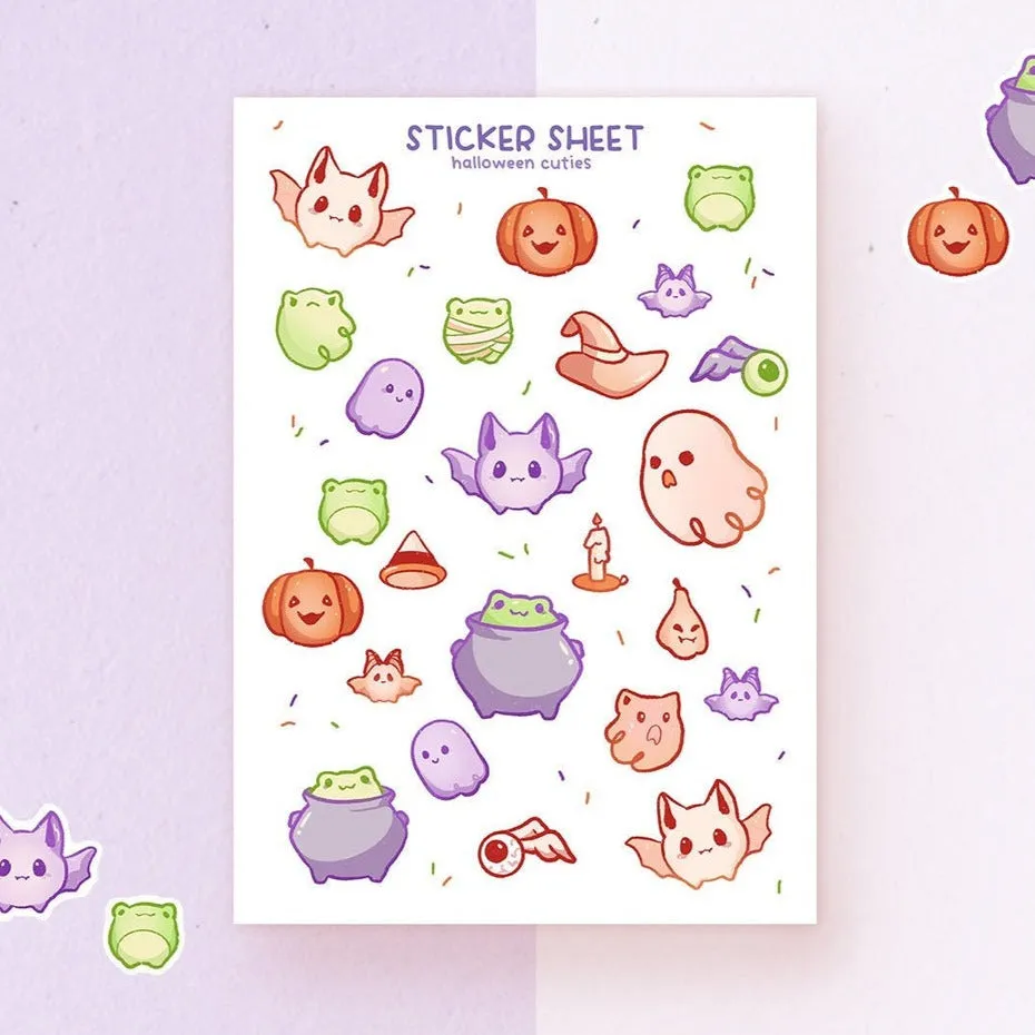 miamouz-halloween-cuties-stickerbogen-a6-matt-24-sticker image 1