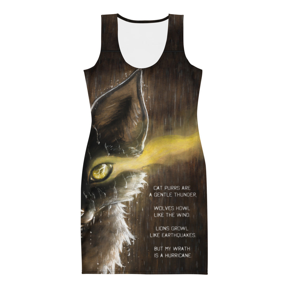 howling-riot-thunder-bodycon-kleid-bedruckt-stretch image 1