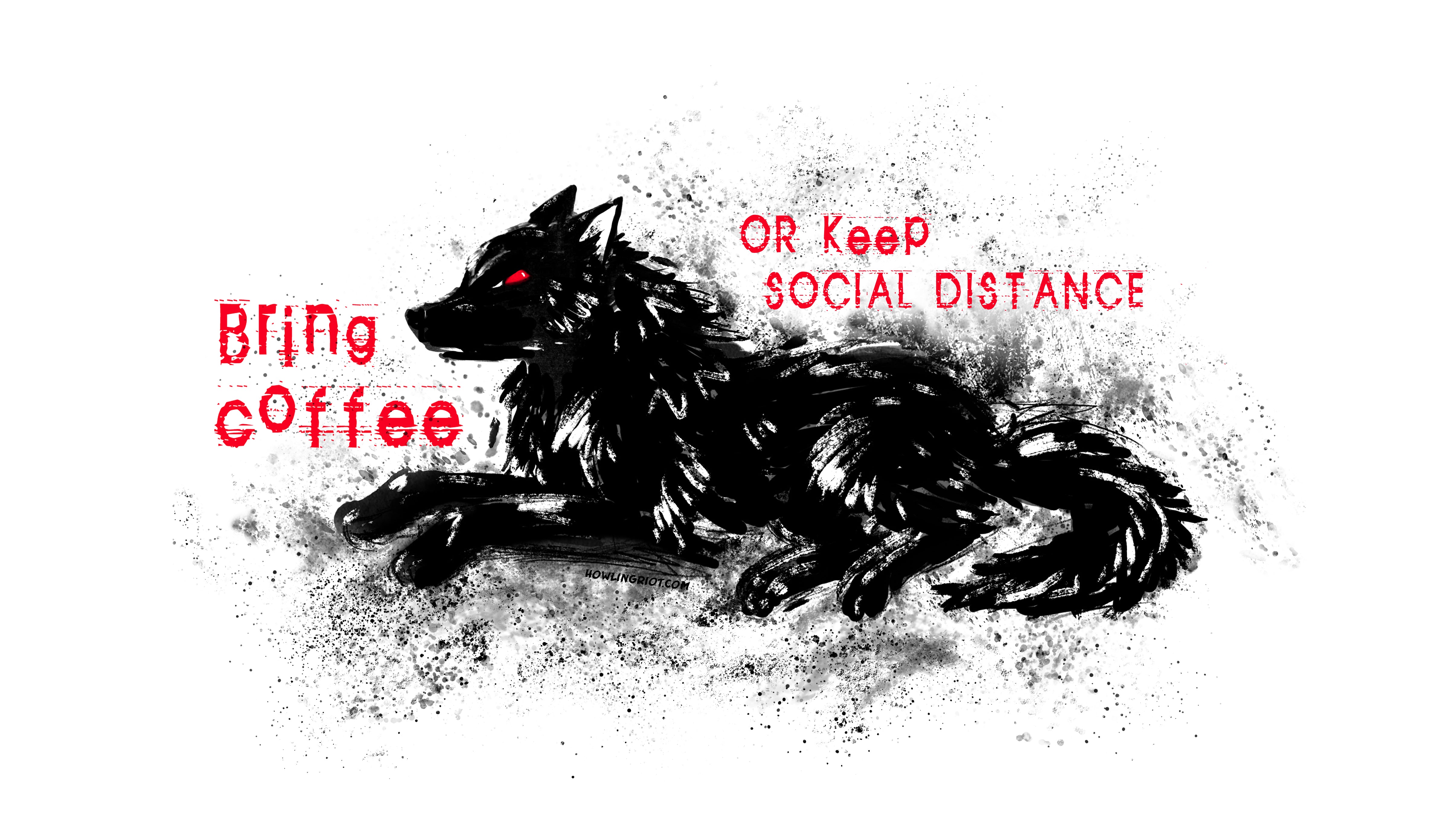 howling-riot-bring-coffee-stoffmaske-gr-m-spruch image 2