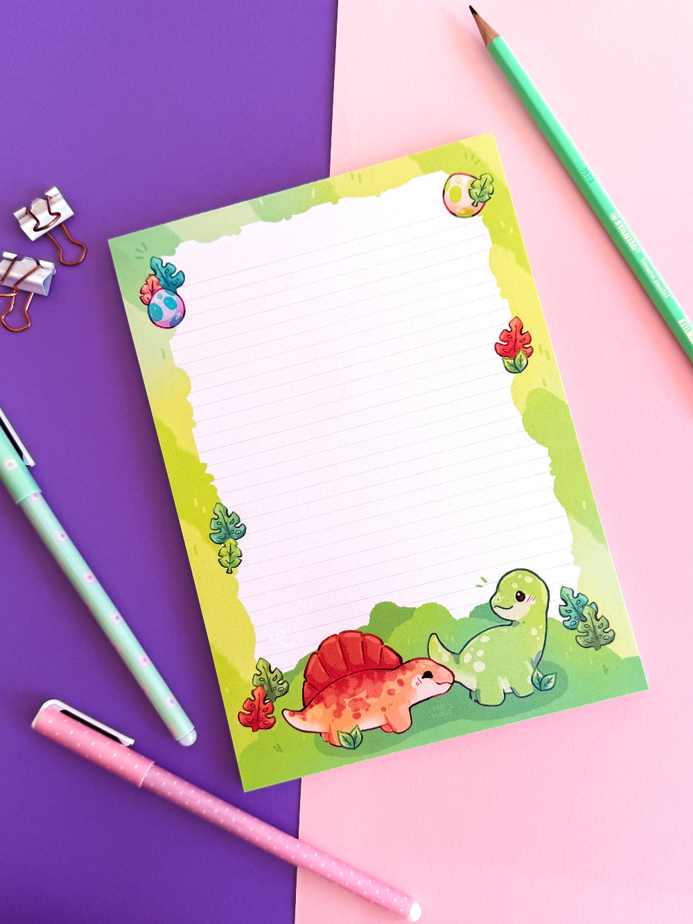miamouz-dinosaur-adventure-notizblock-a5-liniert-50-seiten image 3