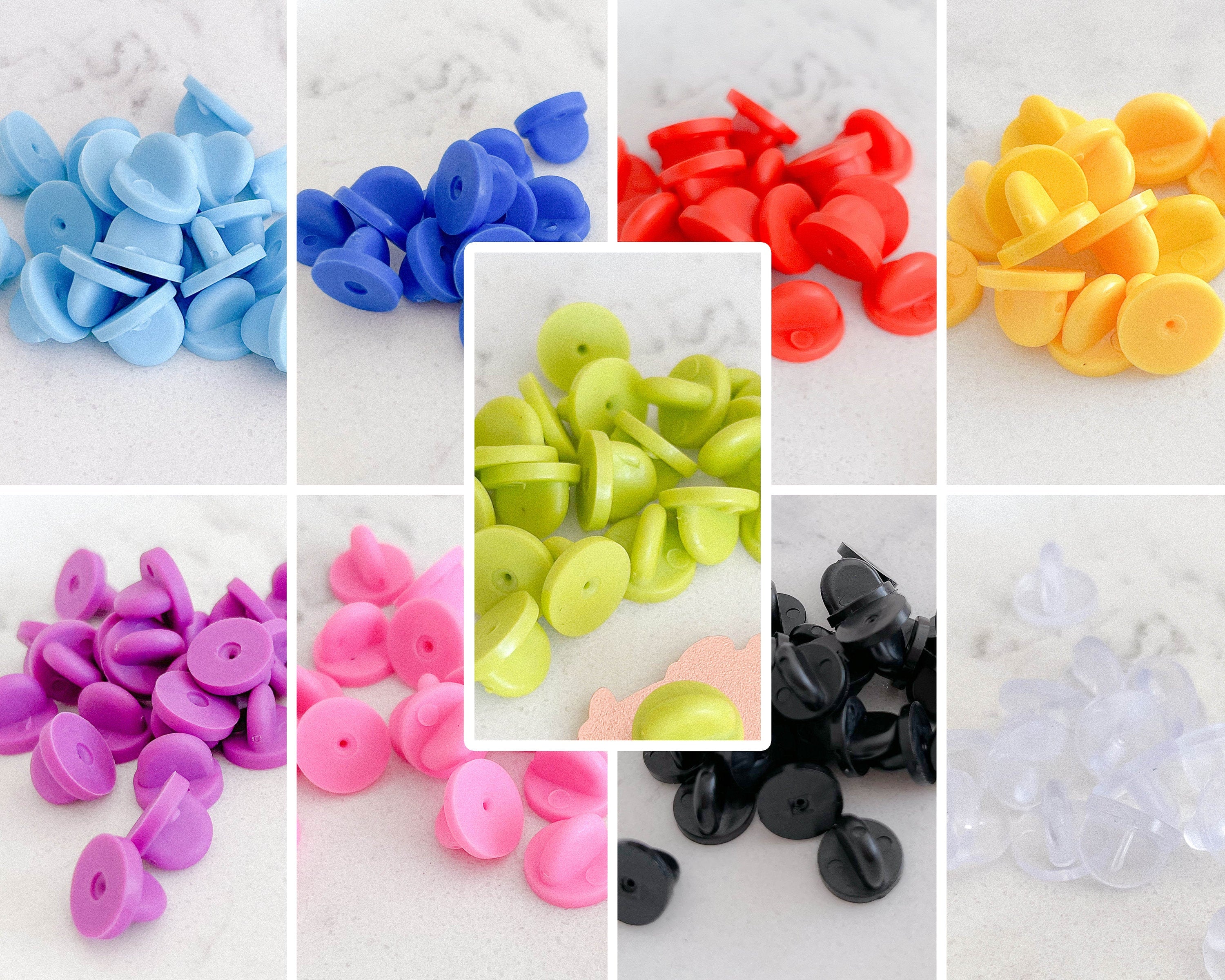 miamouz-pin-backs-gummi-10er-set-pin-verschluss-bunt image 1