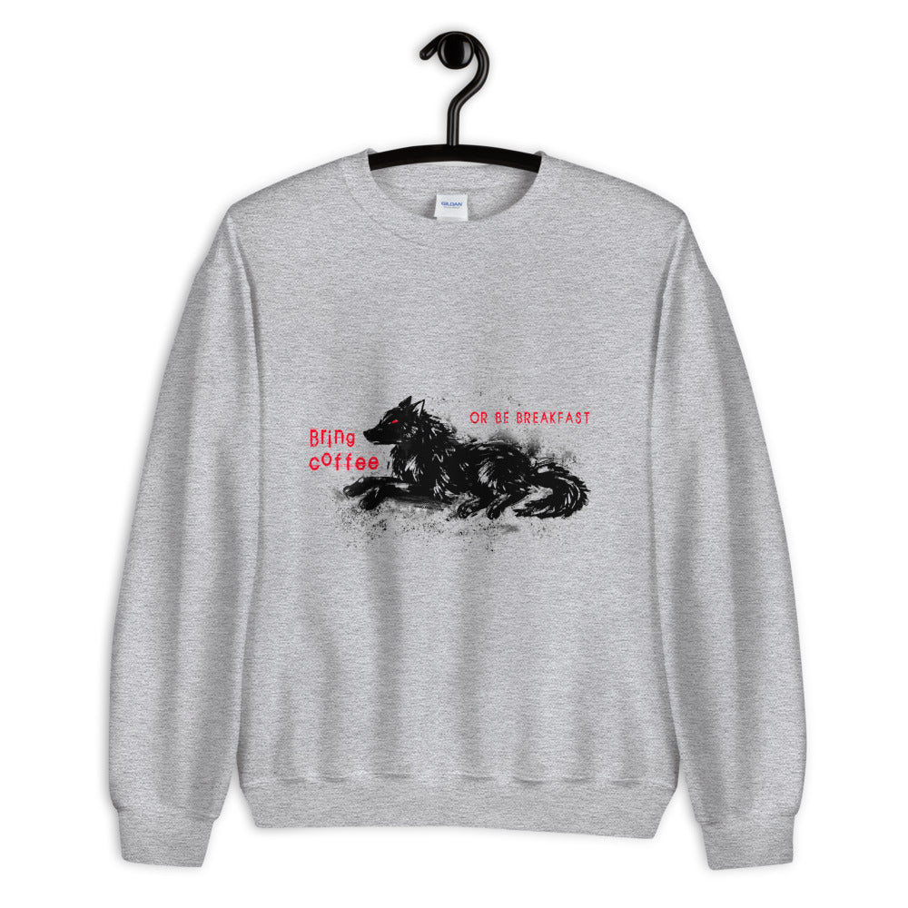 howling-riot-bring-coffee-or-be-breakfast-sweatshirt-schwarz-baumwolle image 4