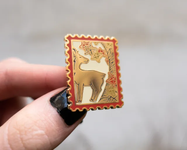 kabujiro-hanafuda-stamp-pin-dear-35-mm-vergoldet image 1