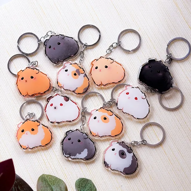 miamouz-keychains-meerschweinchen-anh-nger-albino-acryl-5-cm image 1