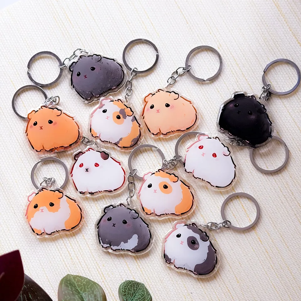 miamouz-keychains-meerschweinchen-anh-nger-albino-acryl-5-cm image 1